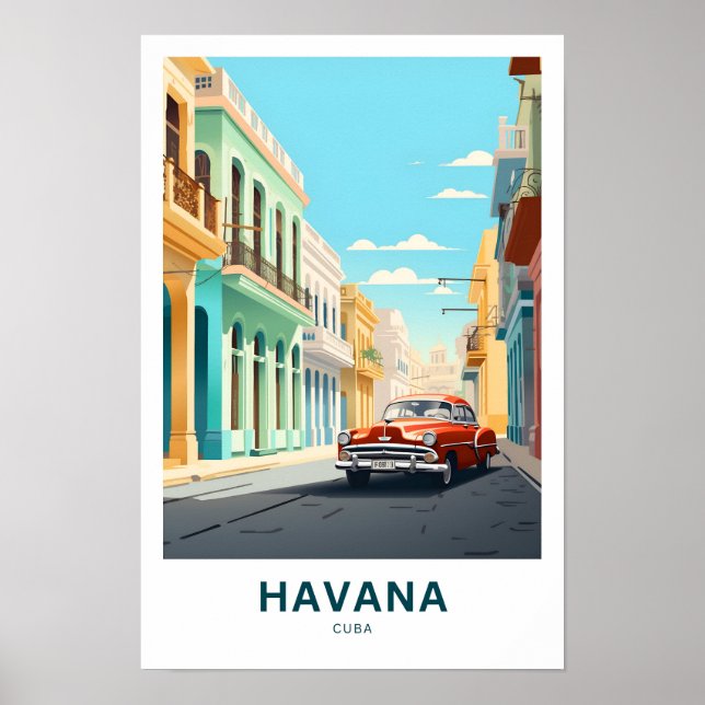 Havana Cuba Travel Print (Front)