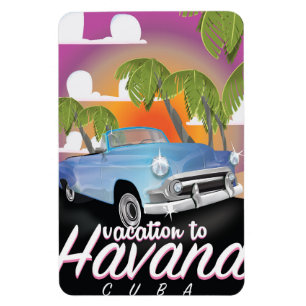 Havana, Cuba Vintage auto vacation Poster Magnet