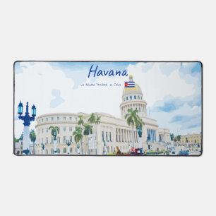 Havana, Cuba - Vintage Classic Soul Desk Mat