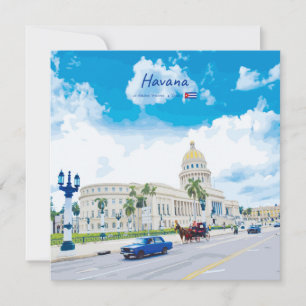 Havana, Cuba - Vintage Classic Soul Invitation