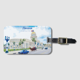 Havana, Cuba - Vintage Classic Soul Luggage Tag