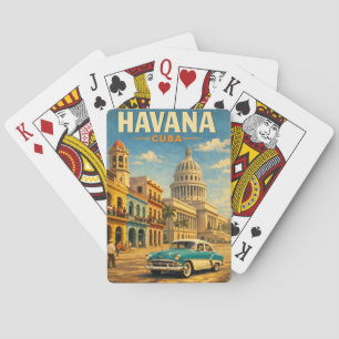 Havana Cuba Vintage Travel Art Playing Cards