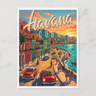 Havana Cuba Vintage Travel Postcard