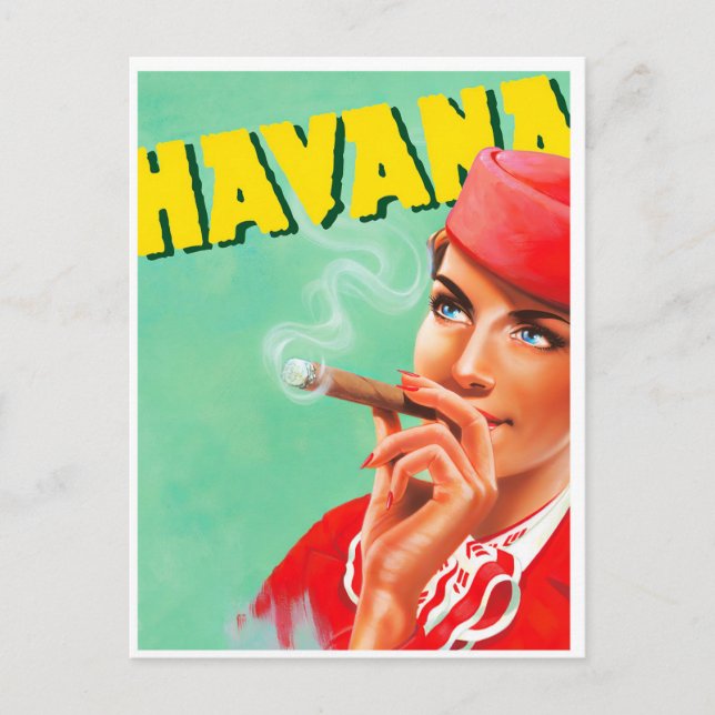Havana Cuba vintage travel postcard (Front)