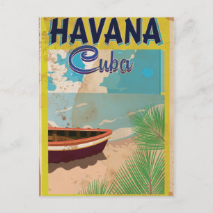 Havana, Cuba Vintage vacation Poster Postcard