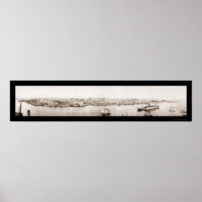 Havana Cuba Waterfront Photo 1920 Poster (Front)