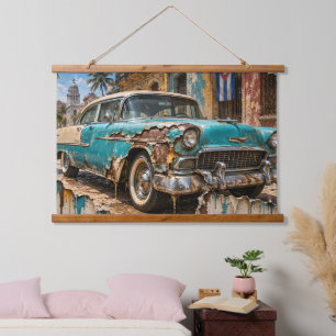 Havana Dreams, Rusted Chrome Hanging Tapestry