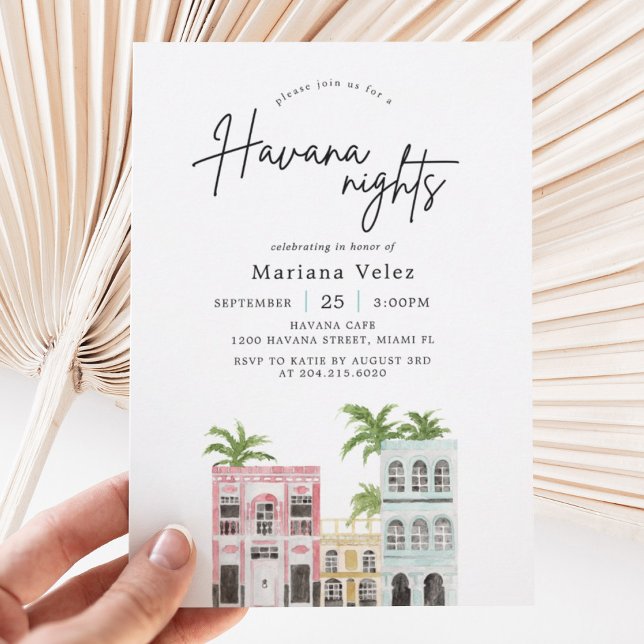 Havana Nights Party | Cuban Theme Birthday Invitation (Creator Uploaded)