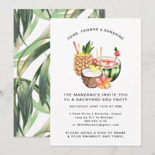 Havana Nights   Summer Backyard Party Invitation