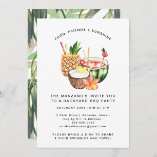Havana Nights   Summer Backyard Party Invitation