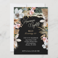 Havana Nights Tropical Floral Cuban 30th Birthday