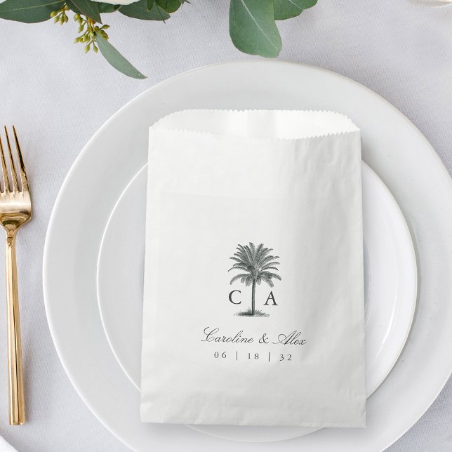 Havana Palm | Vintage Palm Tree Wedding Favour Bags (Creator Uploaded)