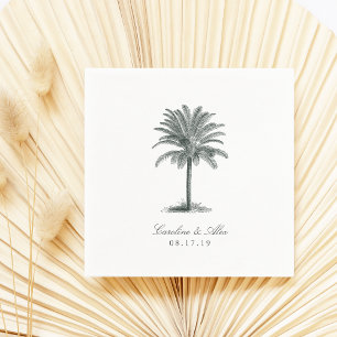 Havana Palm Wedding Napkin