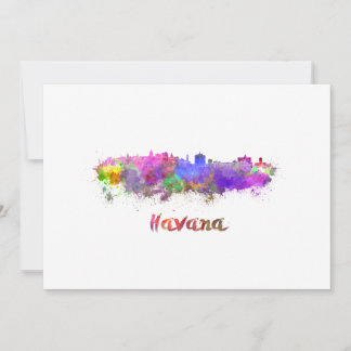 Havana skyline in watercolor