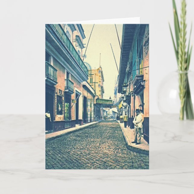 Havana Street Cuba 1899 Card (Front)