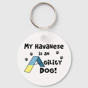 Havanese Agility Dog Key Ring