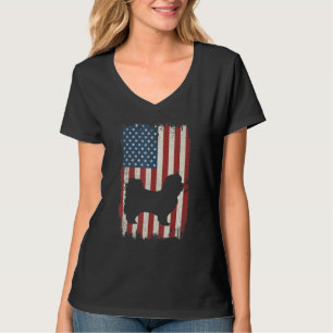 Havanese American Flag Usa Dog  Puppy Us 1 T-Shirt