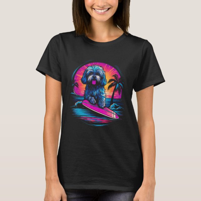 Havanese Bolonka Zwetna Shih Tzu Lhasa Apso Surfbo T-Shirt (Front)