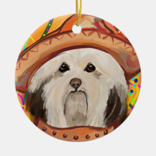 HAVANESE     CERAMIC TREE DECORATION (Front)