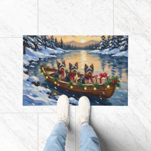 Havanese Christmas Boat Holiday Doormat