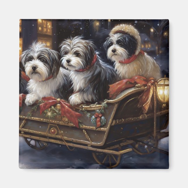 Havanese Christmas Festive Season  Magnet (Front)