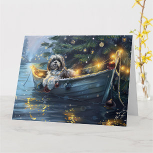 Havanese Christmas Festive Voyage Card