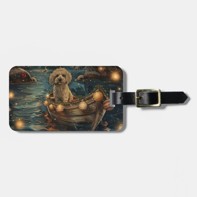 Havanese Christmas Festive Voyage Luggage Tag (Front Horizontal)