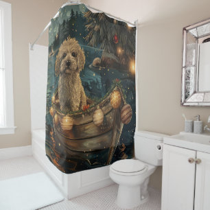 Havanese Christmas Festive Voyage Shower Curtain