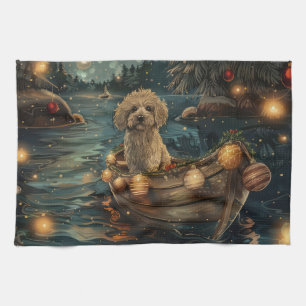 Havanese Christmas Festive Voyage Tea Towel