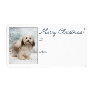 Havanese Christmas Gift Labels