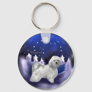 Havanese Christmas Gifts Key Ring