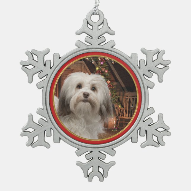 Havanese Christmas Ornament (Front)