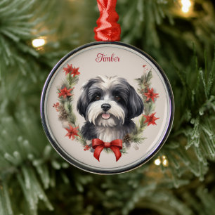 Havanese Christmas Pet Memorial Dog Breed Metal Tree Decoration