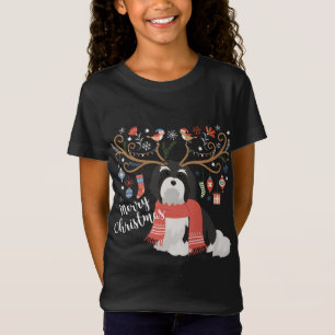 Havanese Christmas Reindeer Dog T-Shirt