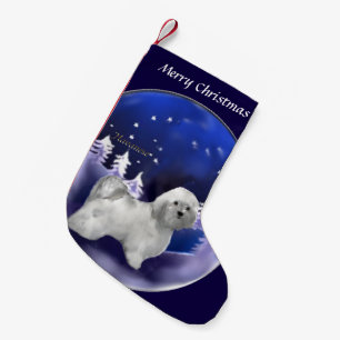 Havanese Christmas Small Christmas Stocking