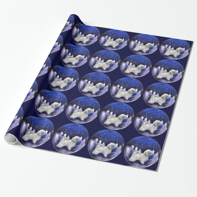 Havanese Christmas Wrapping Paper (Unrolled)
