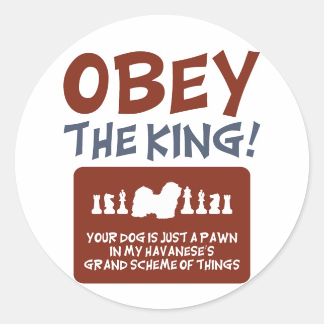 Havanese Classic Round Sticker (Front)