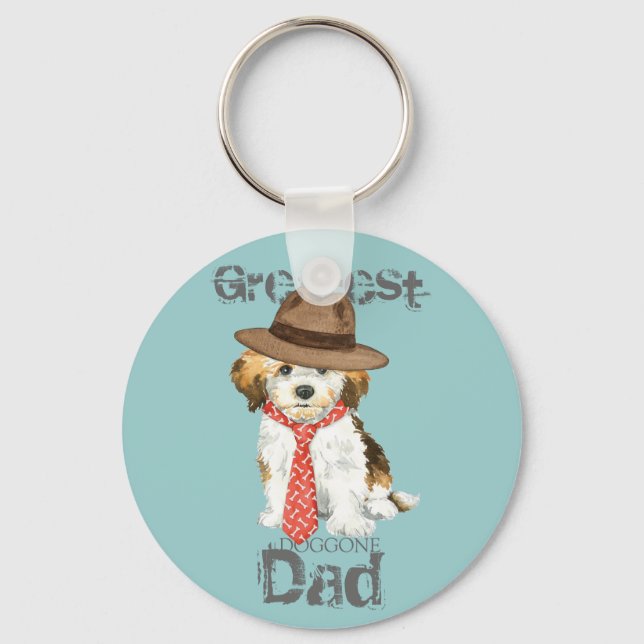 Havanese Dad Key Ring (Front)