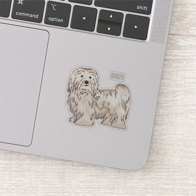 Havanese dog cartoon illustration (Detail)