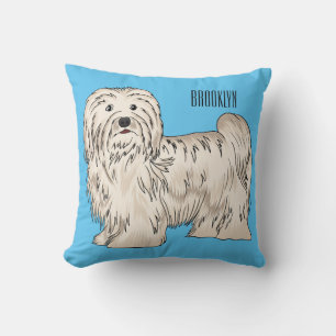 Havanese dog cartoon illustration cushion
