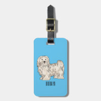 Havanese dog cartoon illustration