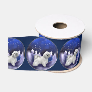 Havanese Dog Christmas Grosgrain Ribbon