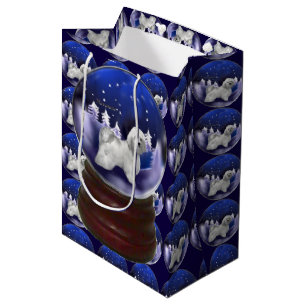 Havanese Dog Christmas Medium Gift Bag