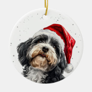 Havanese Dog Christmas Personalized Ceramic Tree Decoration