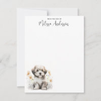 Havanese Dog Cute Puppy Personalised Watercolor
