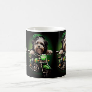 Havanese Dog Driving Bike St. Patrick's Day Coffee Mug