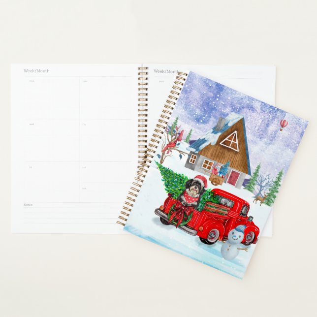 Havanese Dog In Christmas Delivery Truck Snow Planner (Display)