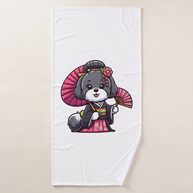 Havanese Dog Kimono   Bath Towel (Bath Towel)