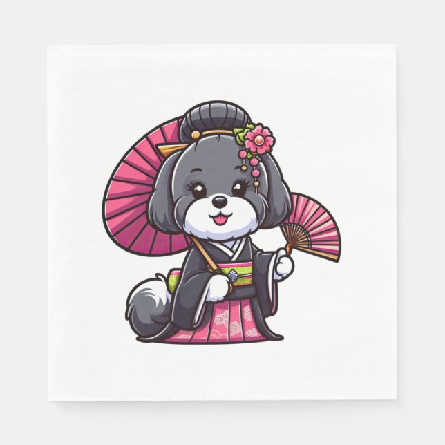 Havanese Dog Kimono   Napkin (Front)