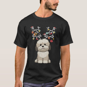 Havanese Dog Lovers Reindeer Antlers Matching Chri T-Shirt